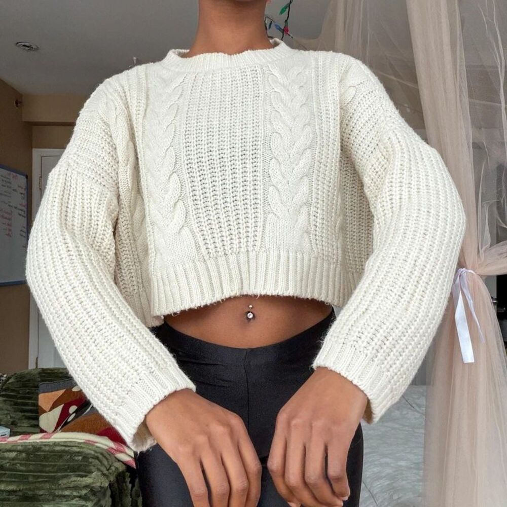 BDG Cream Chunky Knit Sweater ( Size: S)